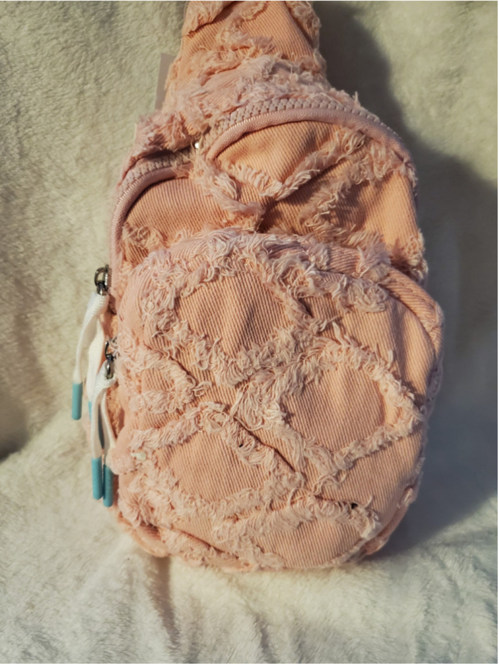 Wildfox Pretty N Pink Fringe Detail Crossover